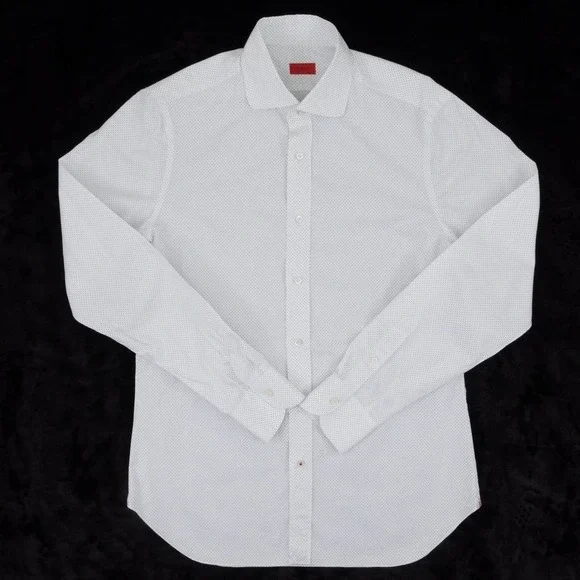NWOT ISAIA Button-Up Long-Sleeve Shirt Men's 15.75 White - Picture 1 of 10